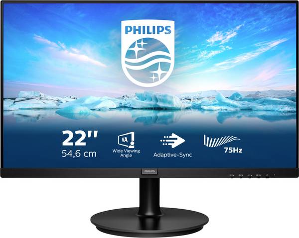 Philips V-Line 222V8LA/00 LCD monitor 54.6 cm (21.5 palec)1920 x 1080 Pixel, 16:9, 4 ms, VA LCD