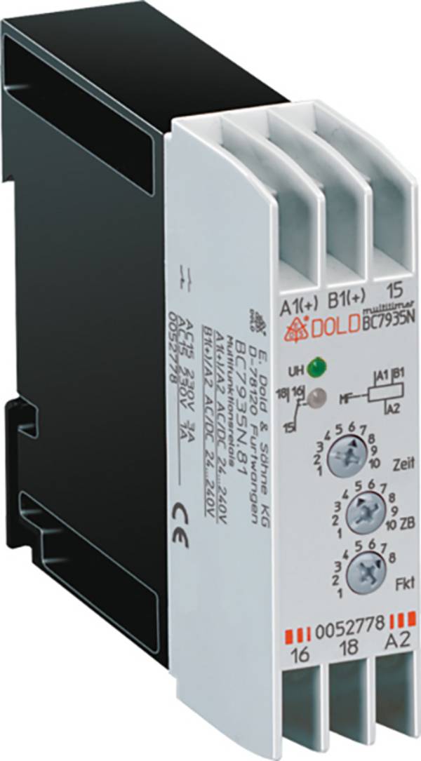 Dold BC7935N.81 AC/DC24-240V 0,05S-300H. 0052778 časové relé, 0.05 s - 300 h, 230 V/AC, 4 A, 1 ks