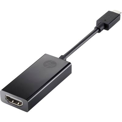 Černý HDMI adaptér s USB-C konektorem a HDMI vstupem. Ideální pro připojení počítačů k monitorům.