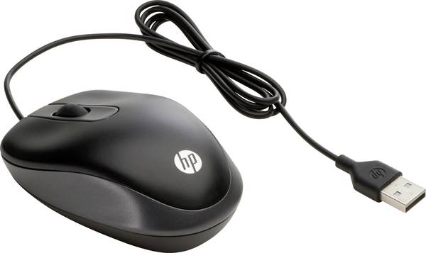 HP  optická myš, přenos USB, 3 tlačítko, 1000 dpi, černá, šedá