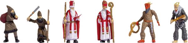 NOCH H0 Mikuláš s knechtem, ručí 15929  natřená, stojící