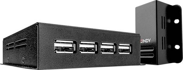 LINDY 50m 4 Port USB 2.0 Cat.5 Extender RJ45  USB extender přes síťový kabel RJ45 50 m