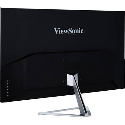 Pohled zezadu na monitor ViewSonic s elegantním designem a stabilní podstavou.