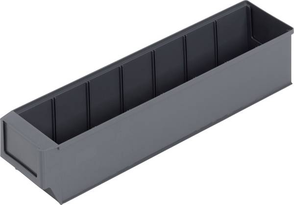 Alutec 66029 skladový box , stohovatelné, (d x š x v) 400 x 91 x 81 mm, tmavě šedá , 1 ks
