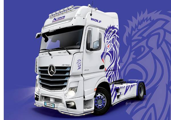 Italeri 3935 MB Actros MP4 Show GigaSpace model tahače, stavebnice 1:24