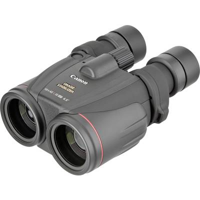 Dalekohled s technologií Image-Stabilizer, černé barvy, zobrazený na bílém pozadí. Vhodný pro venkovní aktivity.