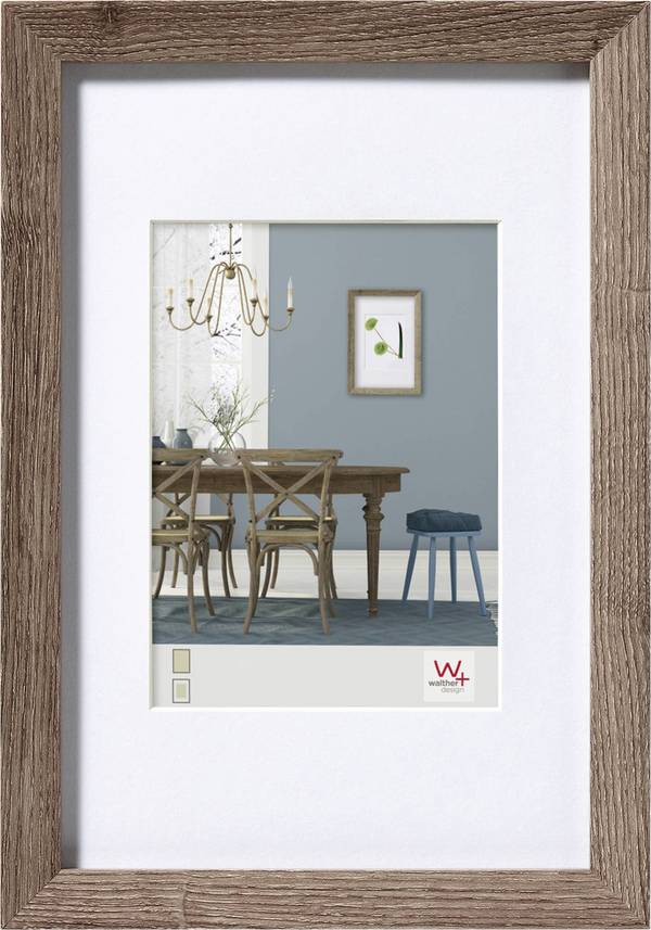 walther+ design EF520N vyměnitelný fotorámeček Formát papíru: 10 x 15 cm  ořechová