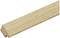 Dřevěná lišta ze světlého dřeva, obdélníková se zkosenou hranou, položená diagonálně.