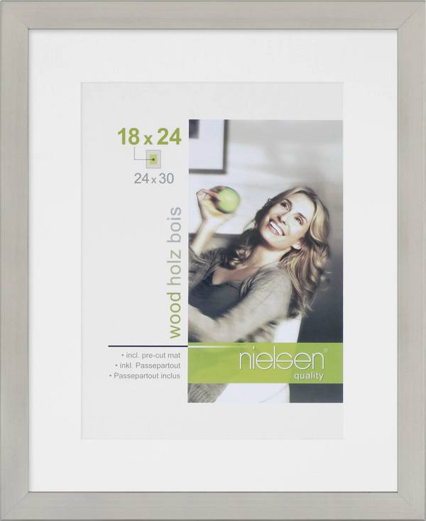 Nielsen Design 8988010 vyměnitelný fotorámeček Formát papíru: 24 x 30 cm (š x v) 24 cm x 30 cm stříbrná