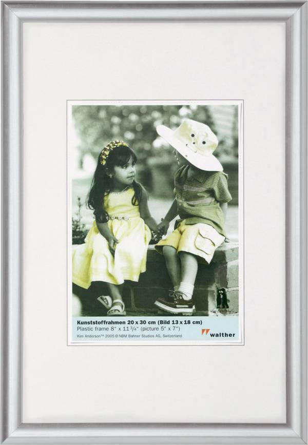 walther+ design KP030S vyměnitelný fotorámeček Formát papíru: 20 x 30 cm (š x v) 20 cm x 30 cm stříbrná