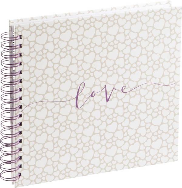 Hama  00003832 album se spirálovou vazbou (š x v) 28 cm x 24 cm bílá, růžová 40 Seiten