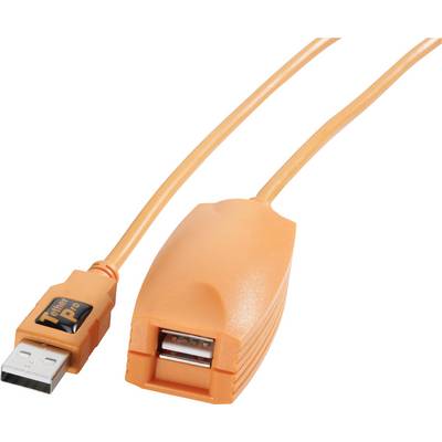 Oranžový prodlužovací USB kabel s konektory na obou stranách. Konektor je označen nápisem 'Tether Pro'.
