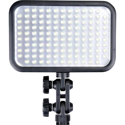Obdélníkový LED světelný panel s nastavitelným držákem, vhodný pro fotografii nebo videoprodukci.