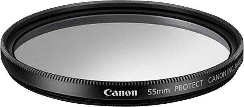 Kulatý fotografický filtr značky Canon o velikosti 55 mm.