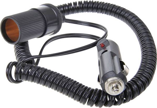 IWH Spirálový prodlužovací kabel 3 m, 12/24 V. Proudová zatížitelnost (max.)=10 A   12 nebo 24 V/DC