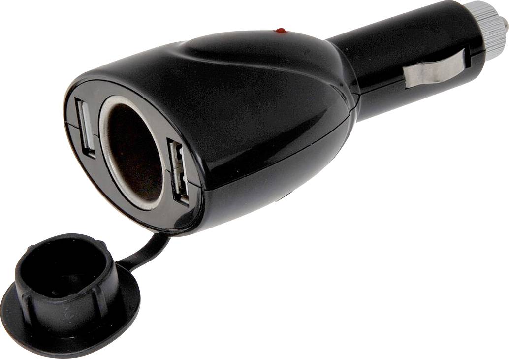 IWH Dvojitá USB zástrčka + 12 v zásuvka Proudová zatížitelnost (max.)=3 A 12 V