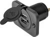 IWH Dvojitá vestavná USB zásuvka 12/24 v, 21100 mA Proudová zatížitelnost (max.)=2.0 A 12 nebo 24 V/DC