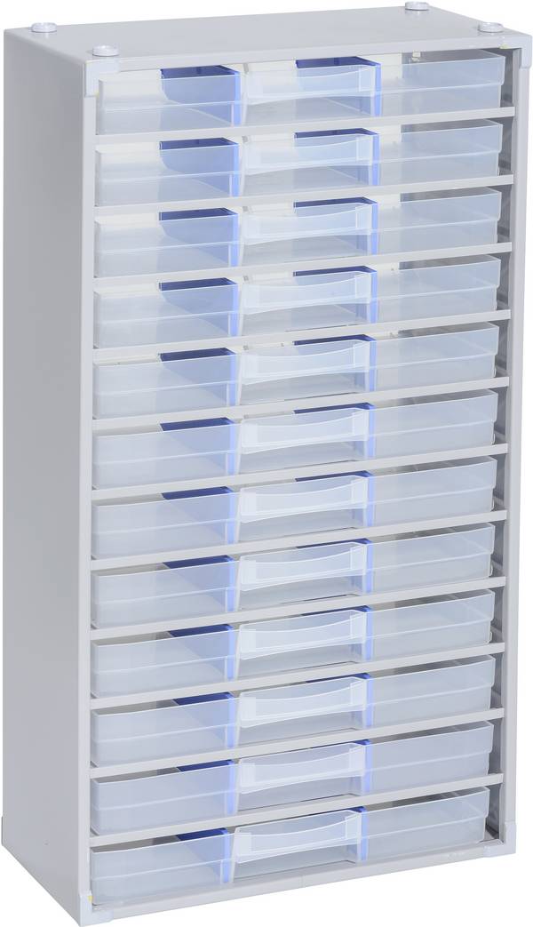 Allit 464800 zásobník na drobné díly , VarioPlus ProM 57/36, stohovatelné, (š x v x h) 300 x 565 x 140 mm, stříbrná, transparentní, 1 ks