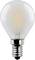Jasná žárovka stojící vzpřímeně, s jasným zářením uvnitř, na bílém pozadí.