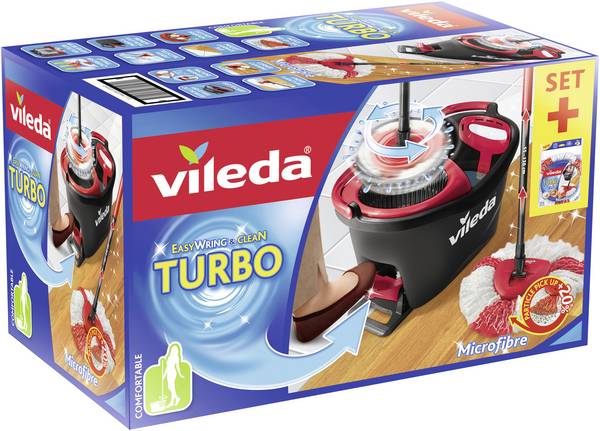 Vileda TURBO BOX včetně náhradní hlavy TURBO MICROFIBRE 2v1 1 ks 158572