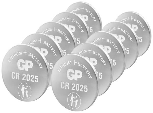 GP knoflíkový článek CR 2025 3 V 10 ks  lithiová GPCR2025STD955C10