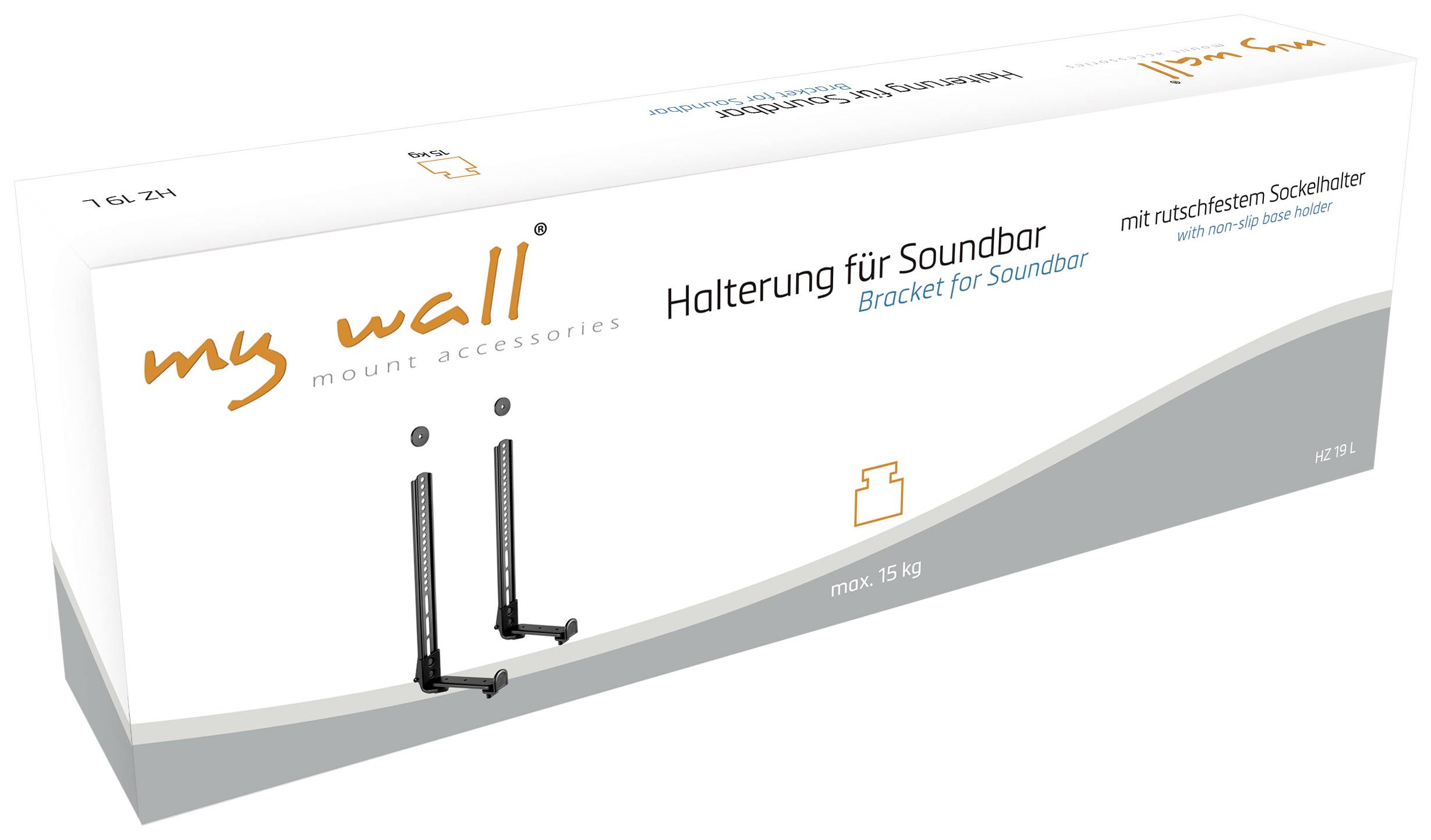 My Wall HZ 19 L Soundbar držák na zeď nakláněcí černá 2 ks-1