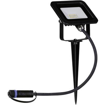 LED reflektor na zemním hrotu, černé provedení, s připojovacím kabelem. Navržen pro venkovní osvětlení.