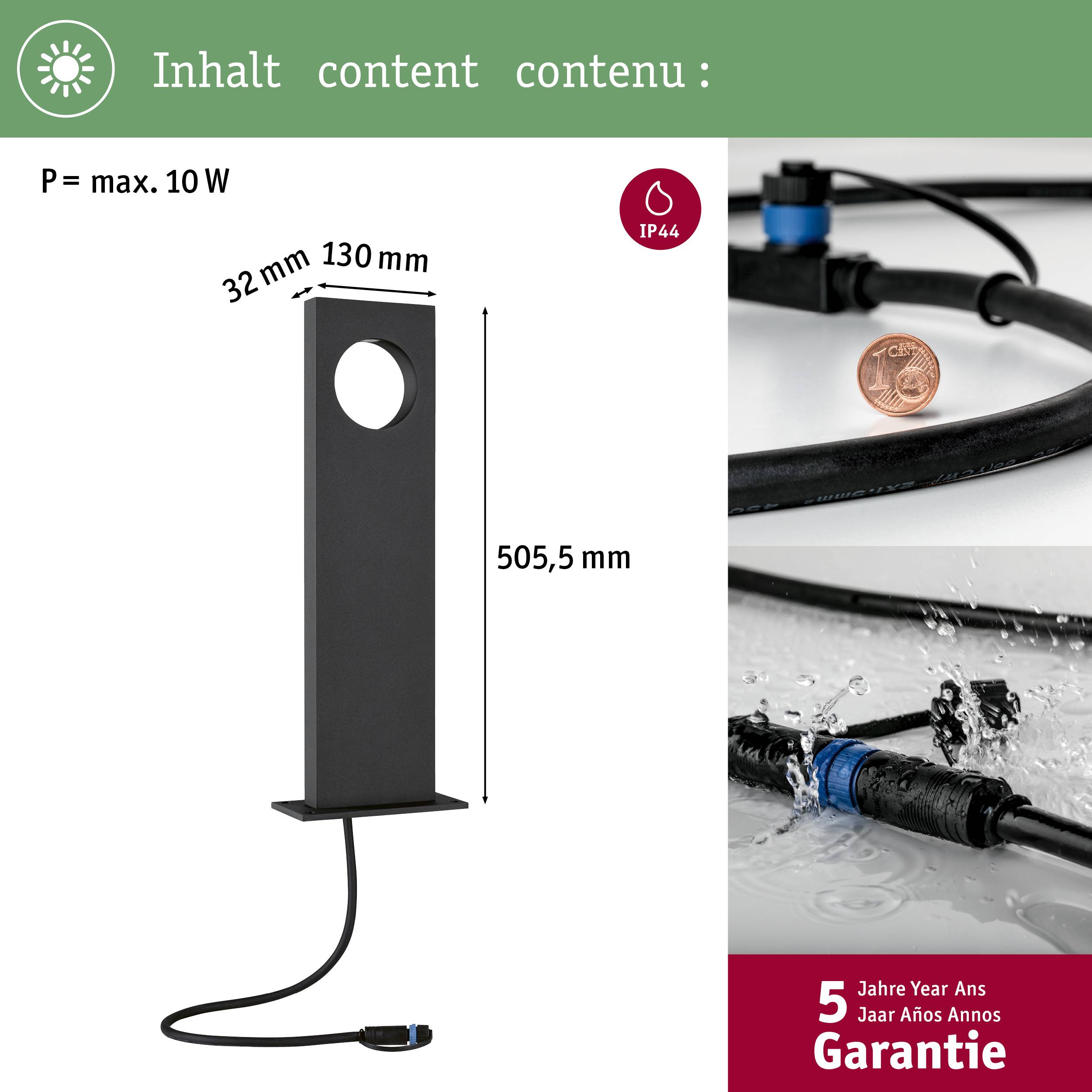 Paulmann 94372 Osvětlovací systém Plug&Shine LED 7 W teplá bílá šedá-6