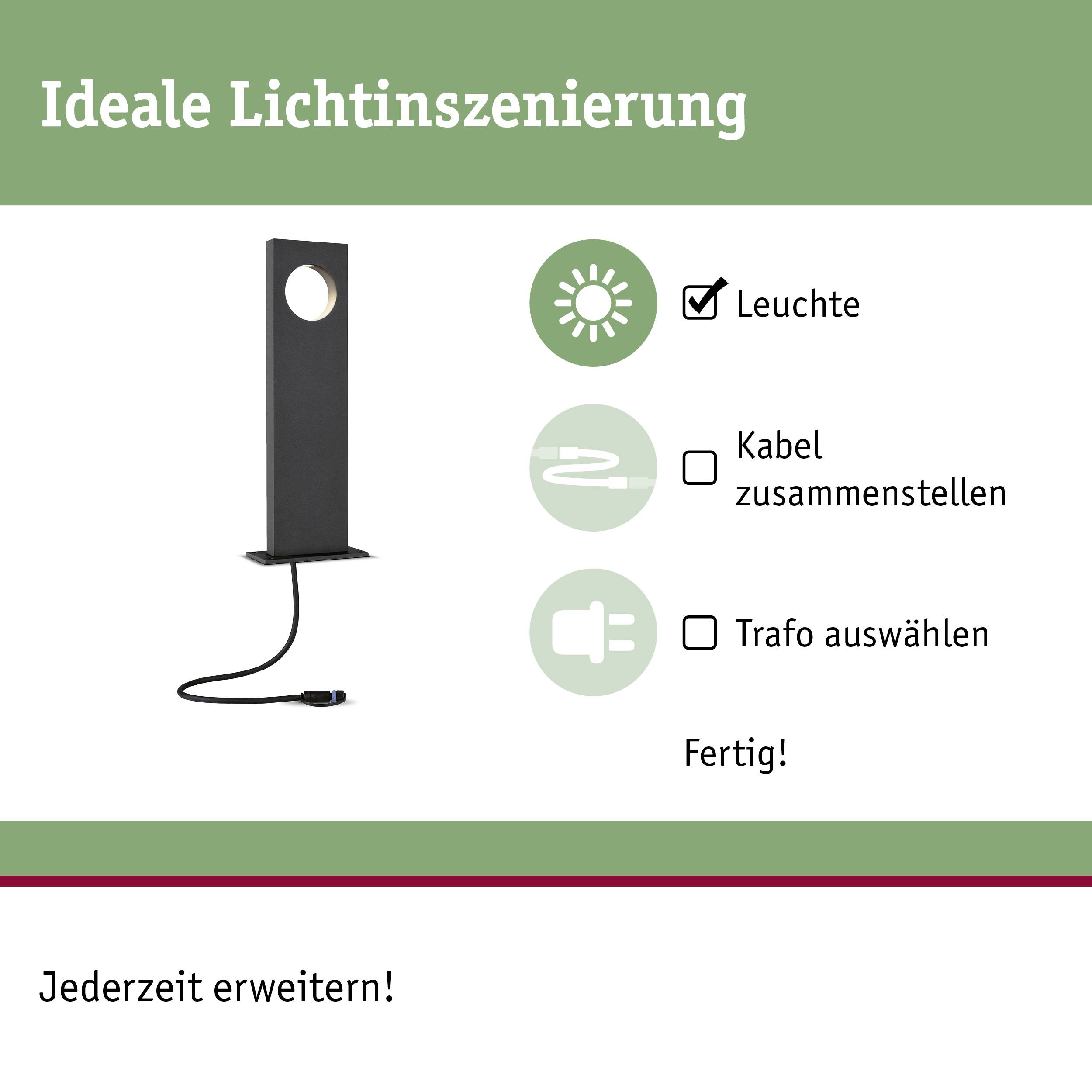 Paulmann 94372 Osvětlovací systém Plug&Shine LED 7 W teplá bílá šedá-7