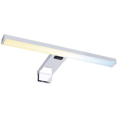 Moderní LED nástěnné svítidlo s pravoúhlým designem, svítí teplou a studenou bílou barvou. Ideální pro koupelny nebo osvětlení zrcadel.