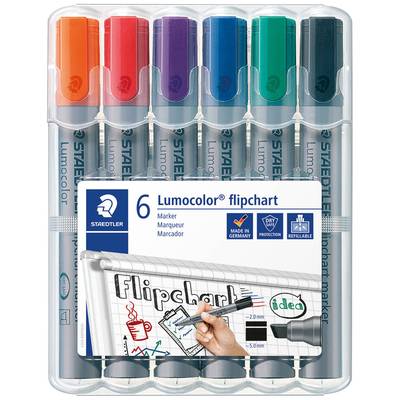 Staedtler 356 B WP6 popisovač na flipcharty  Lumocolor® flipchart marker 356 B  2 - 5 mm černá, modrá, červená, zelená, 