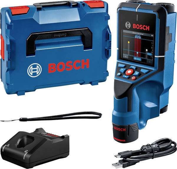 Bosch Professional detektor  D-Tect 200 C 0601081601  Detekční hloubka (max.) 200 mm Druh materiálu železných kovů, dřeva, plastů, neželezných kovů, kabely vedoucí napětí