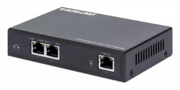 Intellinet 561600 PoE extender 10 / 100 / 1000 MBit/s IEEE 802.3af (12.95 W), IEEE 802.3at (25.5 W), IEEE 802.3bt