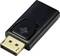 Černý adaptér DisplayPort se zlatým konektorem. Adaptér se používá k přenosu digitálních video signálů.