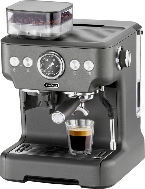 Trisa Barista Plus Kávovar antracitová 2300 W s mlýnkem