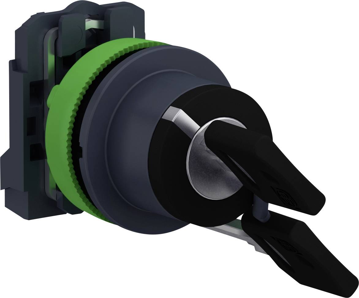 Schneider Electric XB5FG21 XB5FG21 klíčový spínač plastový přední prstenec simulované kolečko černá 1 x 90 ° 1 ks Piece
