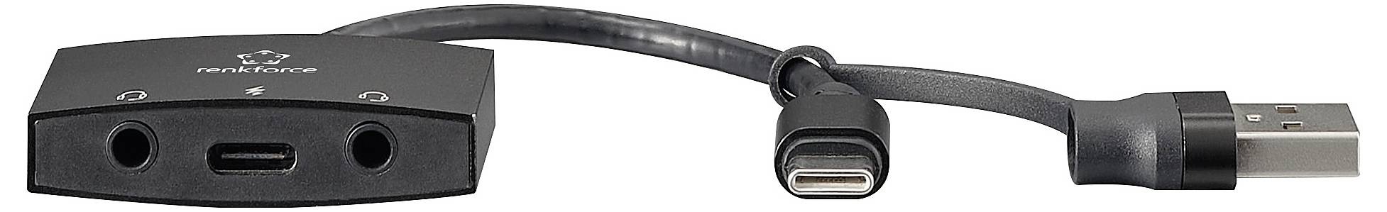 Adaptační kabel s USB a Mini-USB konektory, vhodný pro připojení elektronických zařízení.