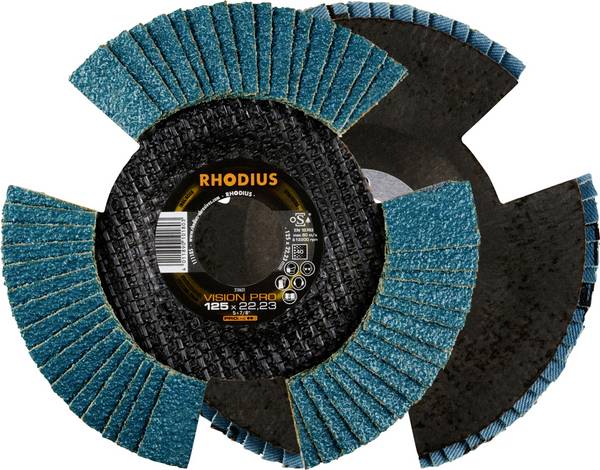 Rhodius 211303 VISION PRO PACK vějířovitý brusný kotouč Průměr 125 mm Ø otvoru 22.23 mm Zrnitost 40  5 ks