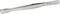 Stříbrná pinzeta s nápisem 'Weller Erem Swiss Made 151SA'. Je mírně zahnutá a má jemné drážky na rukojetích.