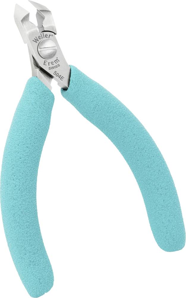 Modré kleště se stříbrnými špičkami, vhodné pro přesné řezání, jaké je vyžadováno při elektrotechnických pracích nebo modelářství.