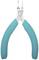 Modro-zelené boční štípací kleště s kovovými čepelemi, vhodné pro přesné řezání v elektronice a řemeslných pracích.