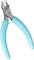 Modrý boční štípací kleště s ostrými čepelemi a ergonomickou rukojetí, vhodné pro jemné práce s drátem a přesné řezání.