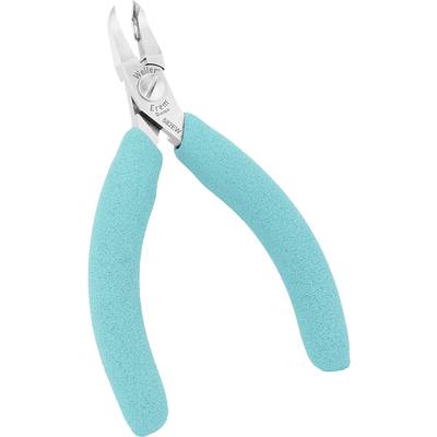 Štípací kleště s tyrkysovými rukojeťmi, stříbrnými čepelemi nahoře, s ergonomickým designem pro přesné stříhání.