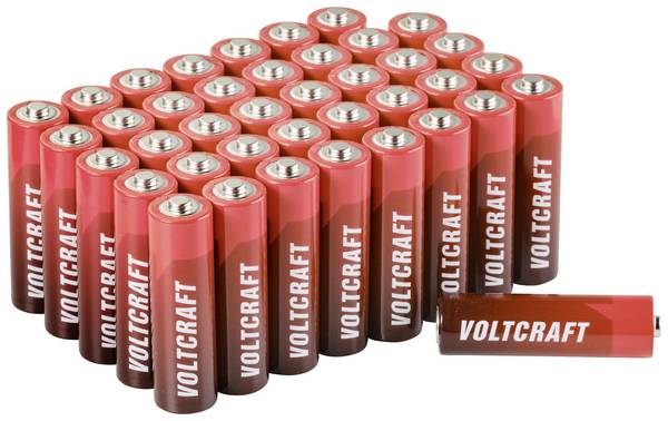 VOLTCRAFT Industrial LR6 tužková baterie AA alkalicko-manganová, 3000 mAh, 1.5 V, 40 ks