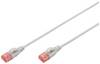 Digitus DK-1617-010S RJ45 síťové kabely, propojovací kabely CAT 6 U/UTP 1.00 m šedá bez halogenů, samozhášecí, flexibilní provedení, nestíněný 1 ks