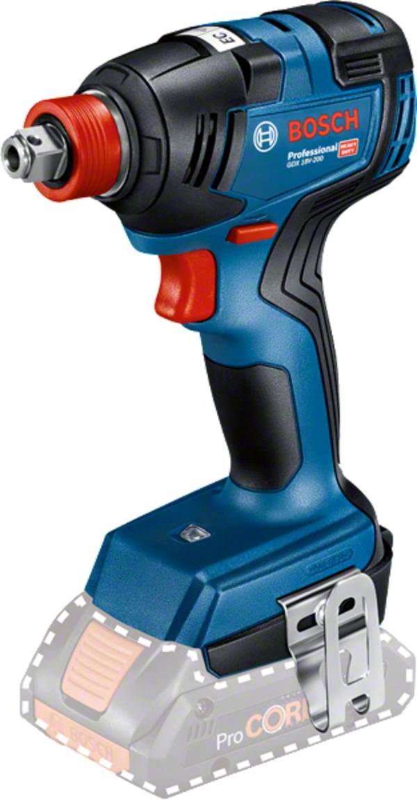 Bosch Professional GDX 18V-200 Solo, 06019J2204 aku rázový utahovák, 200 Nm, 18 V, Li-Ion, bez akumulátoru, bez nabíječky, bezkartáčové
