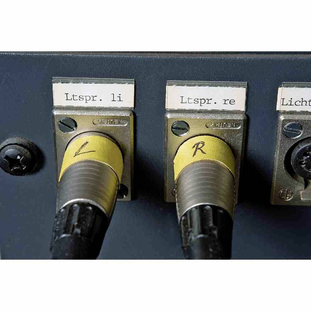 Tři označené zvukové vstupy: 'Repr. levý' pro levý reproduktor, 'Repr. pravý' pro pravý reproduktor, 'Světlo' neobsazeno.