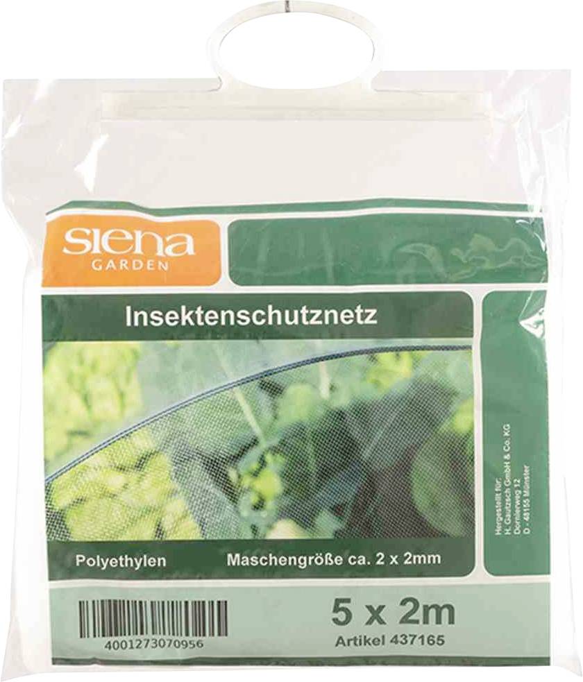 Ochranná síť proti hmyzu od Siena Garden, polyethylen, síťovina cca 2 x 2 mm, rozměr 5 x 2 m, katalogové číslo 437165.