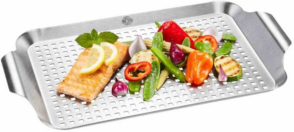 GEFU Grillpfanne "BBQ" groß Grilovací pánev stříbrná