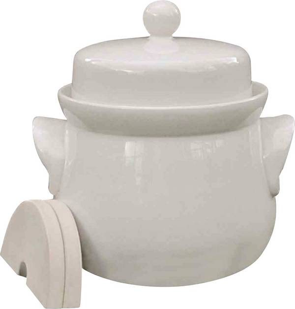 <br> <br> 3240 Mini-Gärtopf creme 4,0 l mit Deckel und Steinen<br> <br> Fermentační nádoba<br> <br>